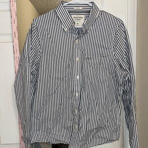 Abercrombie & Fitch Striped Button Down Dress Shirt